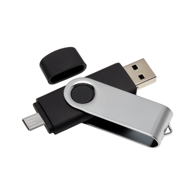 Memoria USB Twister Otg de Metal - Combinación USB A y USB C