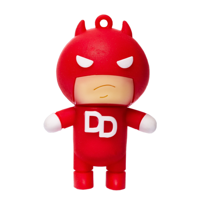 Memoria 2.0 USB Daredevil 3D en goma blanda