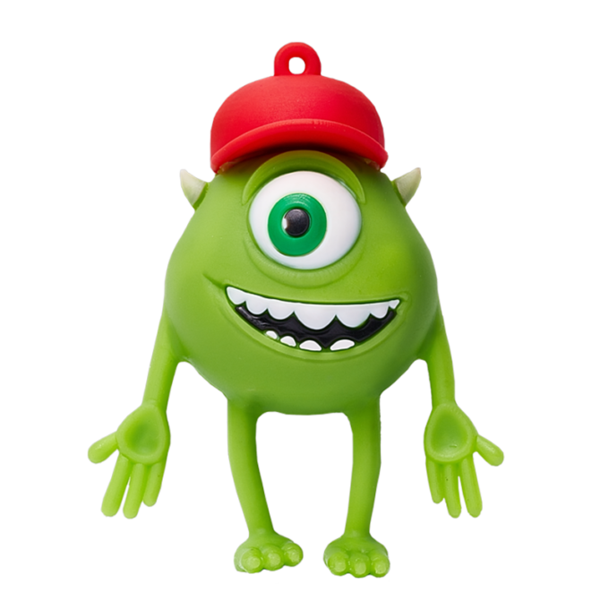 Memoria USB Mike Wazowski 3D, color verde, ideal para llevar en las llaves versión 2.0