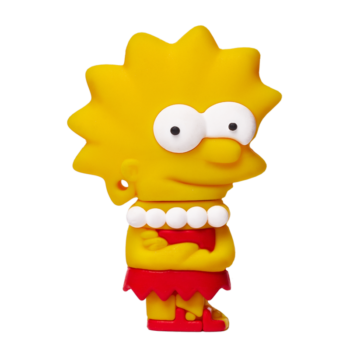 Memoria USB Lisa Simpson diseños originales en 3D - versión 2.0 - material en goma blanda