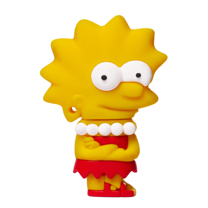 Memoria USB Lisa Simpson diseños originales en 3D - versión 2.0 - material en goma blanda