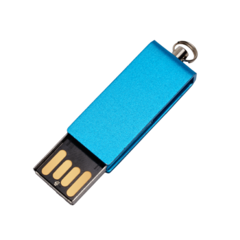 Memoria USB Giratorio Mini Turquesa - material promocional