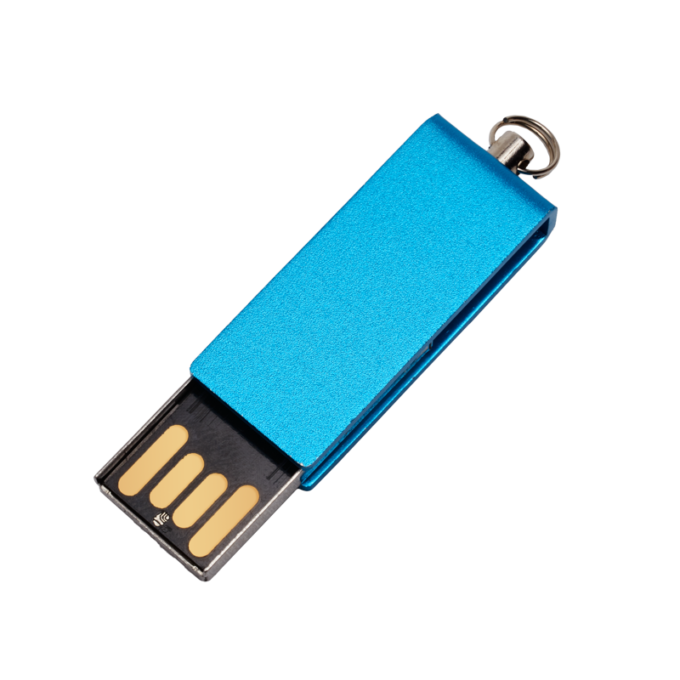 Memoria USB Giratorio Mini Turquesa - material promocional