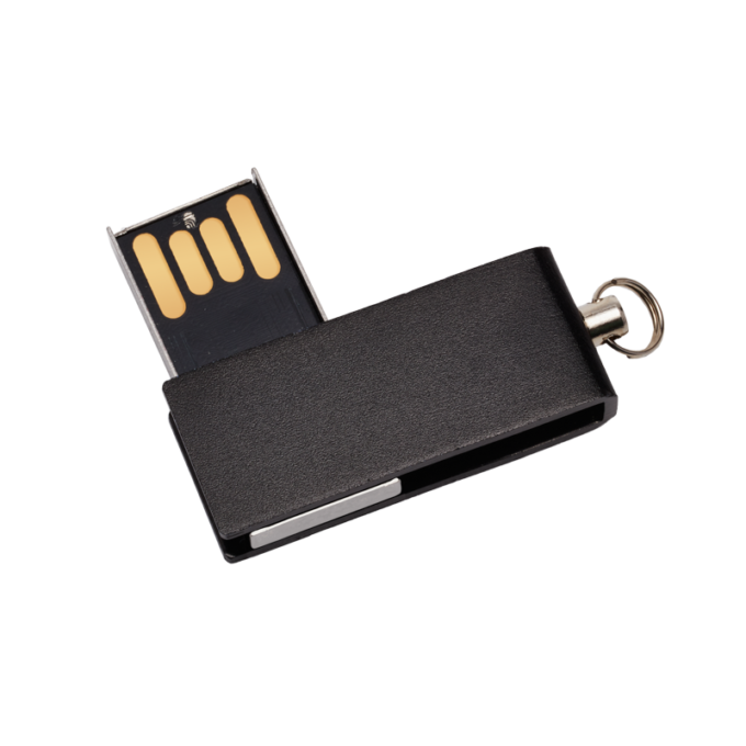 Memoria USB Giratorio Mini Negro- material publicitario empresarial