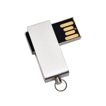 Memoria USB Giratorio Mini Plateado - store merchandising