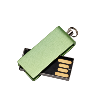 Memoria USB Giratorio Mini Verde - Material promocional publicitario