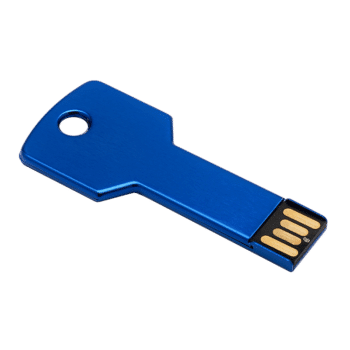 Memoria USB Tipo Llave Azul promocinal publicitario