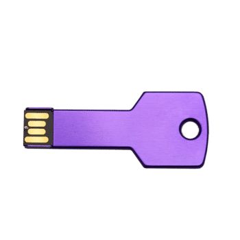 Memoria USB Tipo Llave Morado - material promocional empresarial