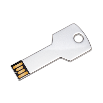 Memoria USB Tipo Llave Plateado - POP promocional