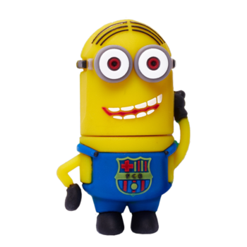 Memoria USB 2.0 con diseño deportivo de Minion del Barcelona - Variedad de diseños y figuras