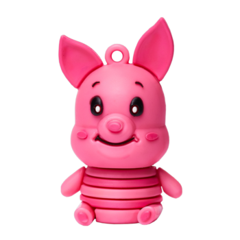 Memoria USB Cerdito Piglet en 3D color Rosa - winnie the pooh en material en goma blanda