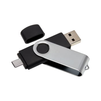 Memoria USB Twister OTG negro- Promocionales