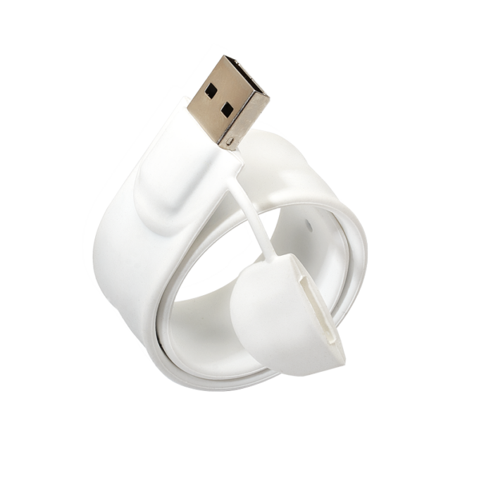 Memoria USB Pulsera Clásica Blanco en silicona