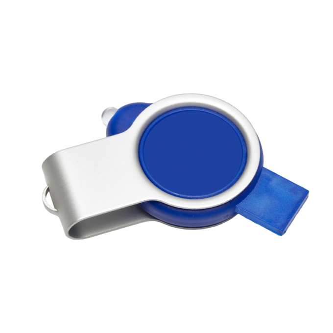 Memoria USB Twister tipo Destapador Azul material promocional para reconocimiento de marca