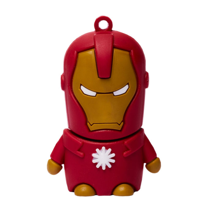 Memoria USB Iron Man color rojo - famoso personaje de hierro líder del equipo de Los Avengers