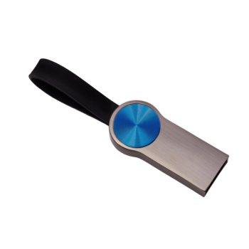 Memoria USB Metal Circular Azul - Store Merchandising - Perú