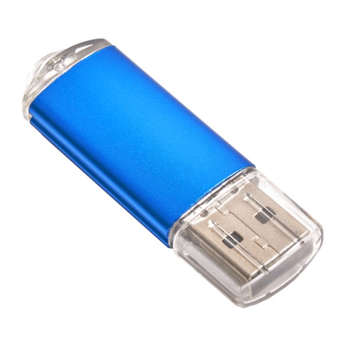 Memoria USB Metal Plastic Azul - Store Merchandising - Perú